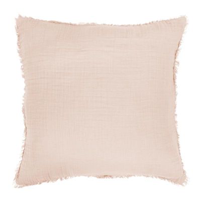 Housse de coussin en gaz de coton Jalna beige rose l.45 x L.45cm GoodHome