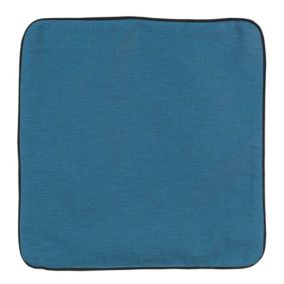 Housse de coussin en poly/lin (40x40 cm - Bleu Foncé)