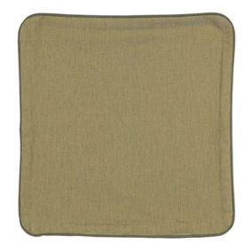 Housse de coussin en poly/lin (40x40 cm - Vert foncé)