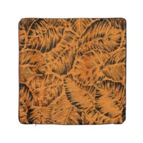 Housse de coussin esprit jungle tropicale (40x40 cm - Marron Clair)