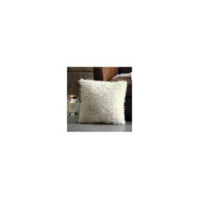 Housse de Coussin façon peau de mouton - 40x40cm - Blanc