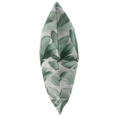 Housse de coussin feuillage vert et blanc L.45 x l.45cm Deko & Co