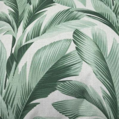 Housse de coussin Feuillage vert et blanc l.45 x L.45cm