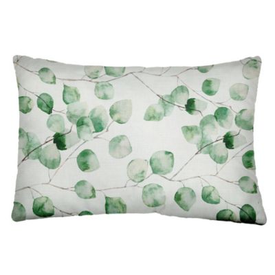 Housse de coussin Fosca feuille d'eucalyptus vert l.30 x L.50cm Ornami