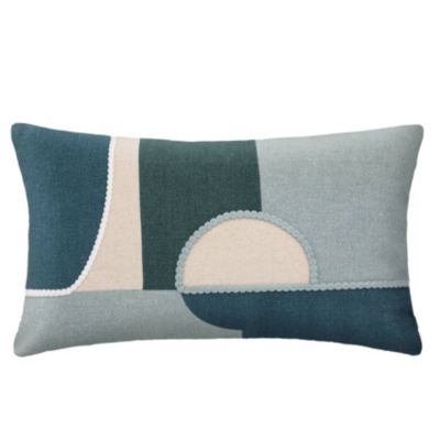 Housse de coussin graphique (30x50 cm - Bleu)