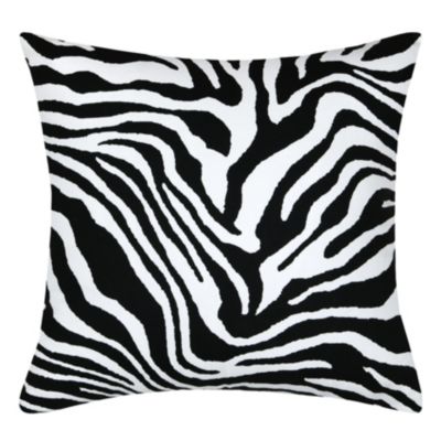 Housse de coussin imprimée motif zébré (40x40 cm - Noir)