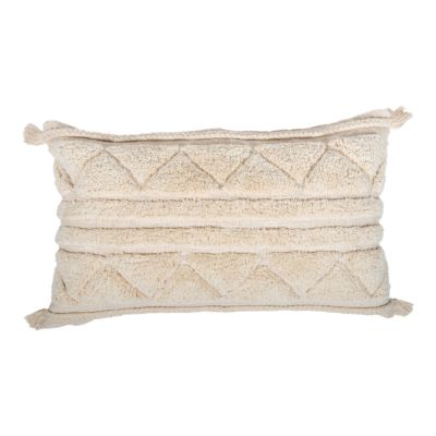 Housse de coussin Manille motif tufté bohème beige l.30 x L.50cm GoodHome