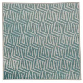 Housse de Coussin Motif Géométrique (40x40 cm - Bleu Foncé)