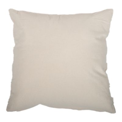 Housse de coussin Mulyo motif brodé et tufté bohème blanc cassé l.45 x L.45cm GoodHome