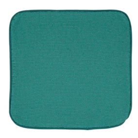 Housse de coussin passepoilée (40x40 cm - Bleu Paon)