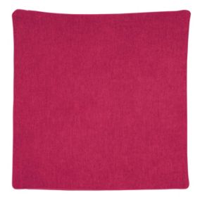 Housse de coussin passepoilée  - Effet velours (60x60 cm - Fuchsia)