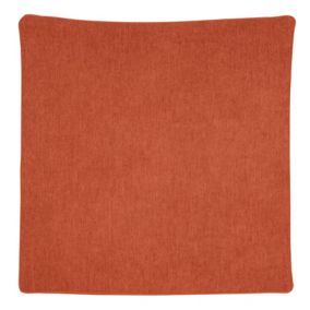 Housse de coussin passepoilée  - Effet velours (60x60 cm - Terracotta)