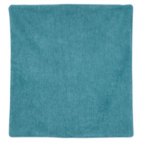 Housse de coussin passepoilée  - Effet velours (60x60 cm - Turquoise)