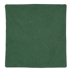 Housse de coussin passepoilée  - Effet velours (60x60 cm - Vert foncé)