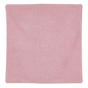 Housse de coussin passepoilée  - Effet velours (60x60 cm - Vieux rose)