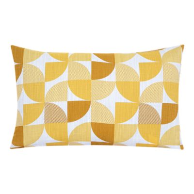 Housse de coussin Peca imprimé géométrique jaune l.40 x L.60cm GoodHome
