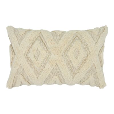 Housse de coussin Teply motif tufté beige et doré l.30 x L.50cm GoodHome