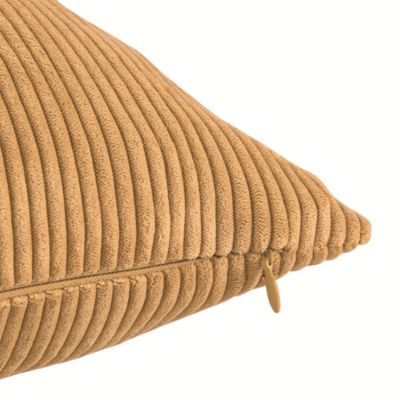 Coussin 50x50 velours de coton camel | Leroy Merlin