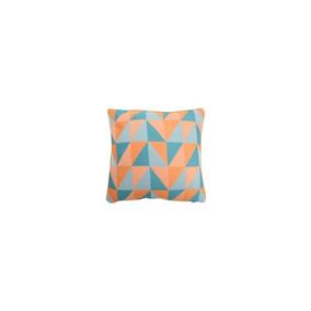 Housse de coussin vintage motif géométrique - 40x40cm - Orange