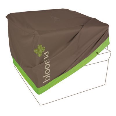 Housse de fauteuil Blooma taupe et vert 95 x 95 x 60 cm