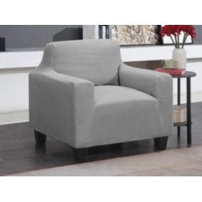 Housse de fauteuil extensible 32-42 cm x 81-101 cm - Gris - NAPLES