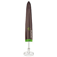Housse de parasol Blooma chocolat et vert 190 x 45 cm