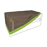 Housse de protection canapé BLOOMA taupe et vert 200 x 85 x 60 cm