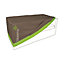 Housse de protection canapé BLOOMA taupe et vert 200 x 85 x 60 cm