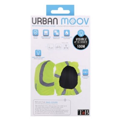 Housse de protection de sac à dos T'nB Urban Moov coloris jaune l.40 x P.5 x H.50 cm