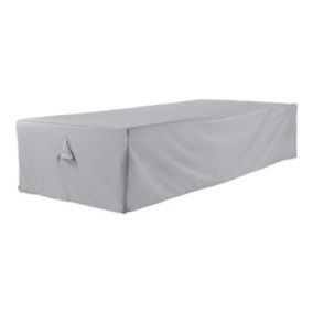 Housse de protection GoodHome pour grande table rectangle gris H.60cm