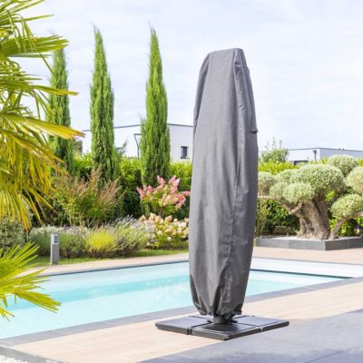 Housse de protection Hambo pour parasol décentré L 257x70x40cm en polyester - Hespéride
