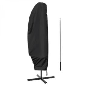 Housse de protection imperméable et anti-uv pour parasol déporté - 265 x 40 - 70 - 50 cm - Noir - Linxor