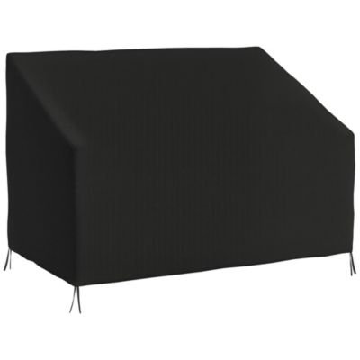 Housse de protection mobilier de jardin bâche étanche 140L x 84l x 56/94H cm oxford haute densité 600D noir