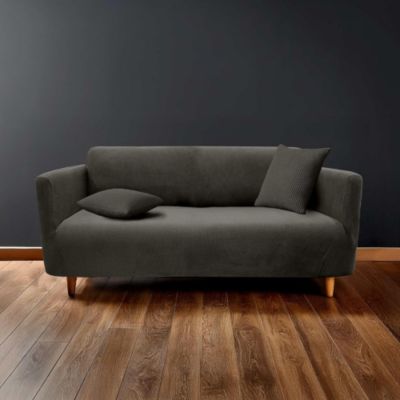 Housse de Protection pour Canapé Polyester Gaufré Protège Canapé Lavable Certifiée OekoTEX anthracite