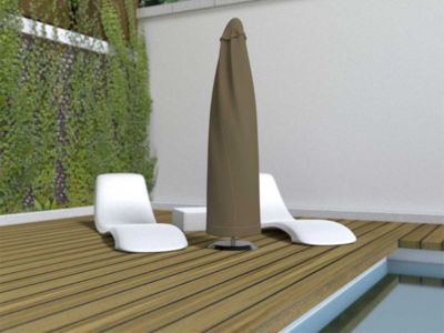 Housse de protection pour parasol COVERTOP - Taupe - 60 x 200 cm