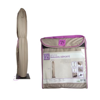 Housse de protection pour parasol déporté 240 cm taupe