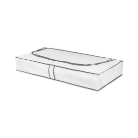 Housse de rangement extra-plate Compactor blanc L.108 x H. 15 x P. 45 cm