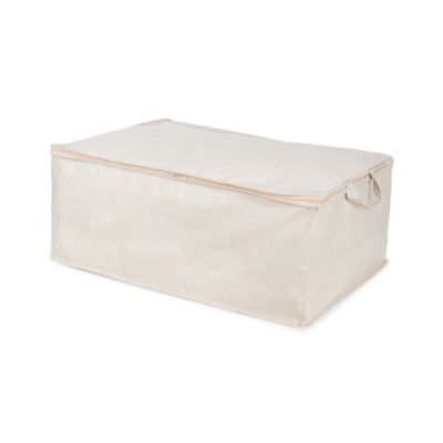 Housse de rangement pour couette Compactor Nancy beige L. 70 x H. 30 x P.  50 cm