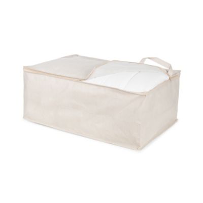 Housse de rangement pour couette Compactor Nancy beige L. 70 x H. 30 x P. 50 cm
