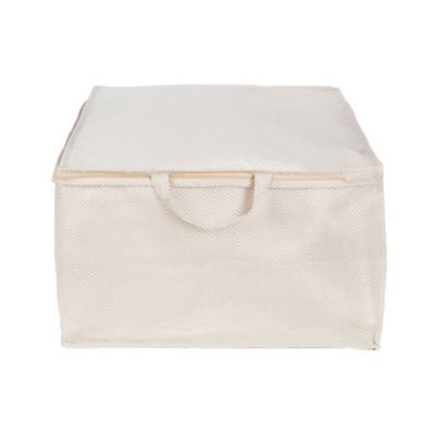Housse de rangement pour couette Compactor Nancy beige L. 70 x H. 30 x P. 50 cm