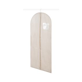 Housse de rangement pour vêtement Compactor Nancy beige H. 137 x L. 60 cm