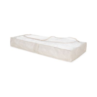 Housse de rangement sous lit Compactor Nancy beige L. 107 x H. 16 x P. 46 cm
