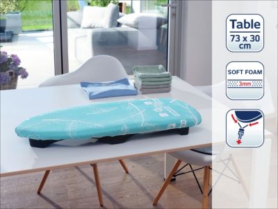 Housse table à repasser Thermo sensitive - 130 x 47 cm - Blanc et emoticone  - Cdiscount Maison