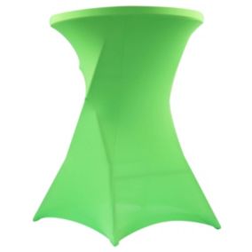 Housse élastique STRETCH vert pâle pour mange-debout diam.80cm  Oviala