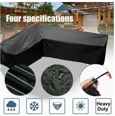 Housse pour Meubles de Jardin Forme en L  Anti poussière Imperméable Couverture de Meuble de Jardin  222 286cm