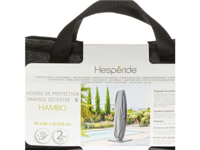 Housse pour parasol décentré S gris Hambo - 60 x 30 x 210 cm - Hespéride