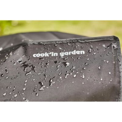 Housse pour plancha - COOK'IN GARDEN - L 82 x P 59 x H 21 cm - Polyester noir déperlant et imperméable