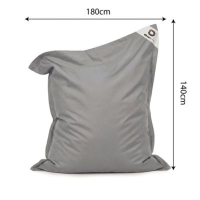 Housse pour Pouf Géant XXL 180x140cm Intérieur et Extérieur - Gris galet