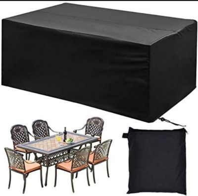 Housse Salon de Jardin  Housse Table de Jardin 210D Polyester Imperméable Anti UV Bâche Salon de Jardin 242   162   100cm