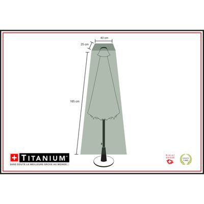 Housse TITANIUM de parasol 185 x 40 x 25 cm